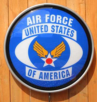 エアフォースライト　U.S AIR FORCE　ラウンドウォールランプ 壁掛けライト　ガレージ アメリカ雑貨屋 サンブリッヂ エアフォース通販