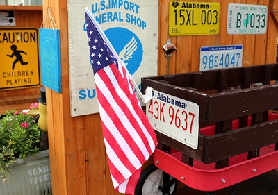 カーフラッグ 車に付けるアメリカ国旗　星条旗 棒付きアメリカ国旗　アメリカ雑貨屋　サンブリッヂ