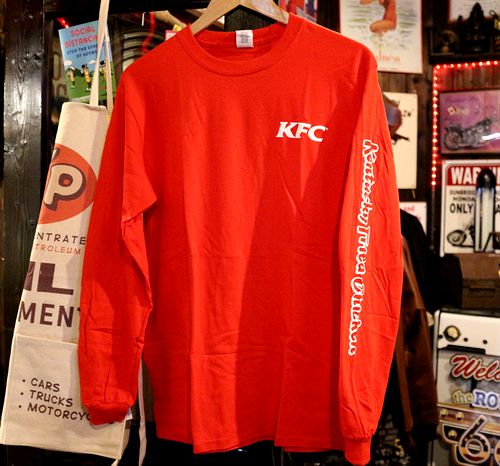 ケンタッキーロングtシャツ 赤 ケンタッキーロンｔ アメリカ限定tシャツ M L Kfc
