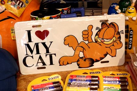 ガーフィールド看板 ライセンスプレート アメリカ輸入 Garfield 雑貨屋ｓｕｎｂｒｉｄｇｅ
