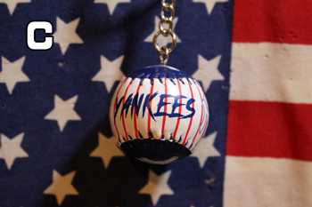 アメリカ雑貨屋サンブリッヂ　MLB　キーホルダー　野球　ヤンキース
