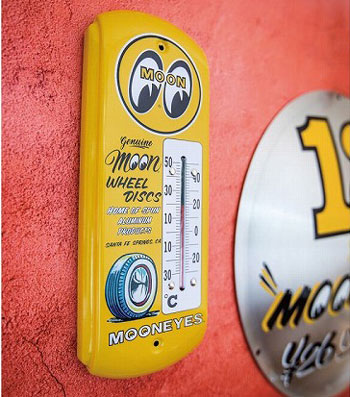 アメリカ雑貨屋サンブリッヂ　ムーンアイズ　MOON　アイボール　温度計　サーモメーター　ガレージ