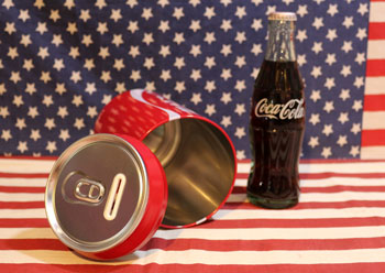 アメリカ雑貨屋サンブリッヂ　コカコーラ　貯金箱　コインバンク　インテリア　コーラ缶
