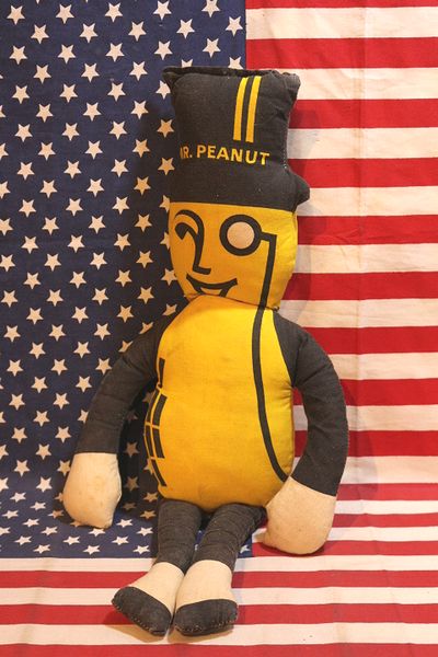 ミスターピーナッツ　Mr.PEANUTS　人形　ヴィンテージ人形　アメリカ雑貨屋　サンブリッヂ通販