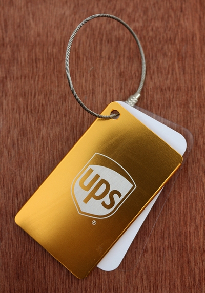 UPSタグキーホルダー キーチェーン　タグ　UPSグッズ通販 アメリカ雑貨屋　サンブリッヂ　アメリカ雑貨通販